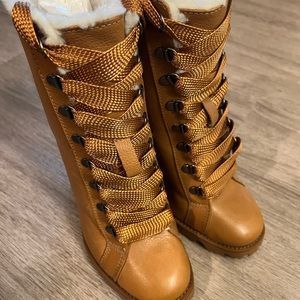 Schutz Zhara Winter Leather Bootie